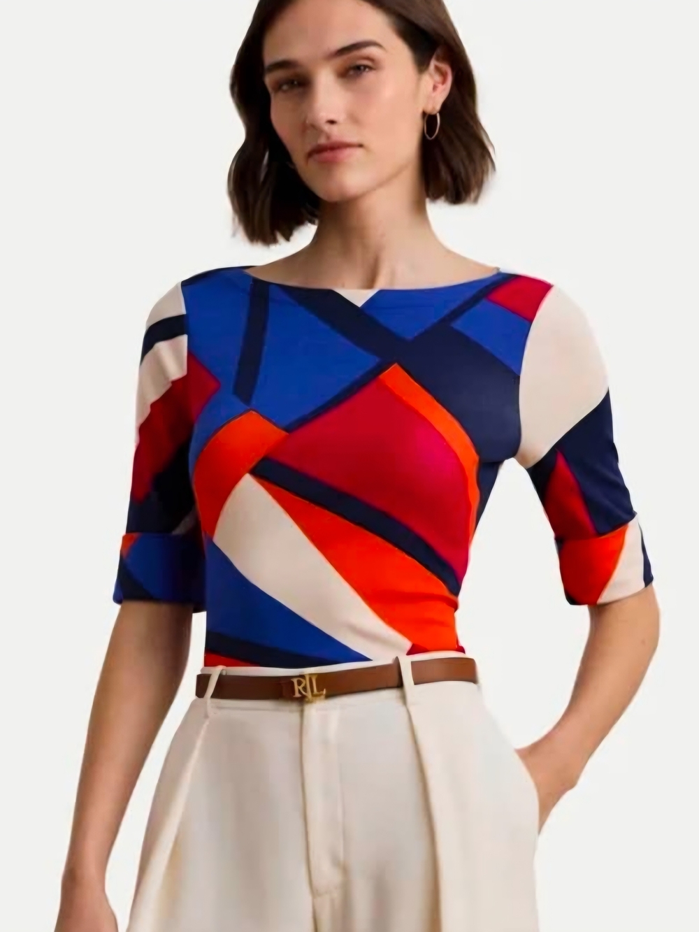Ralph Lauren Abstract Colorblock Top Sz. XS